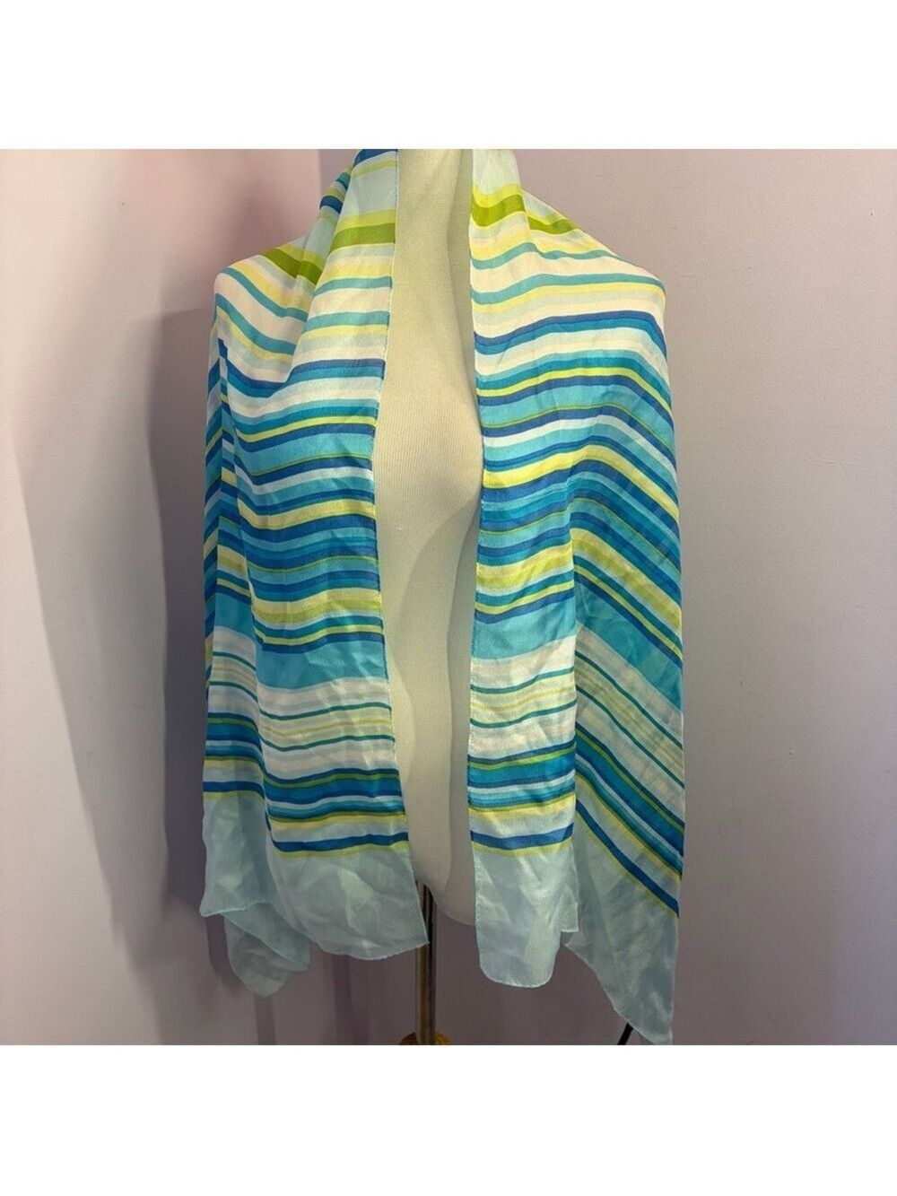 Talbots Striped Scarf,Beautiful - Picture 6 of 11